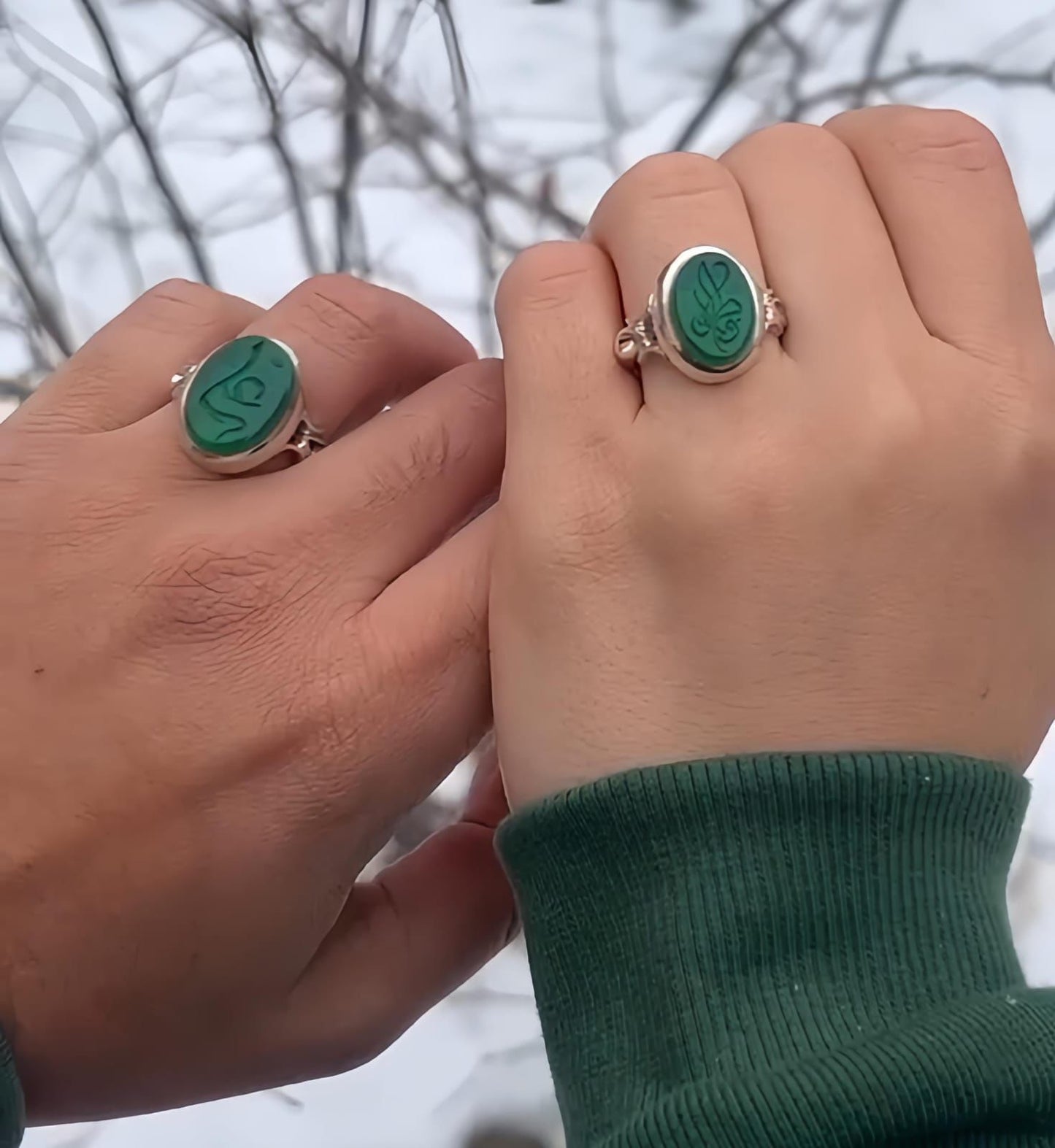 Ya Moula Ali (AS) & YA Fatima (SA) Couple Ring