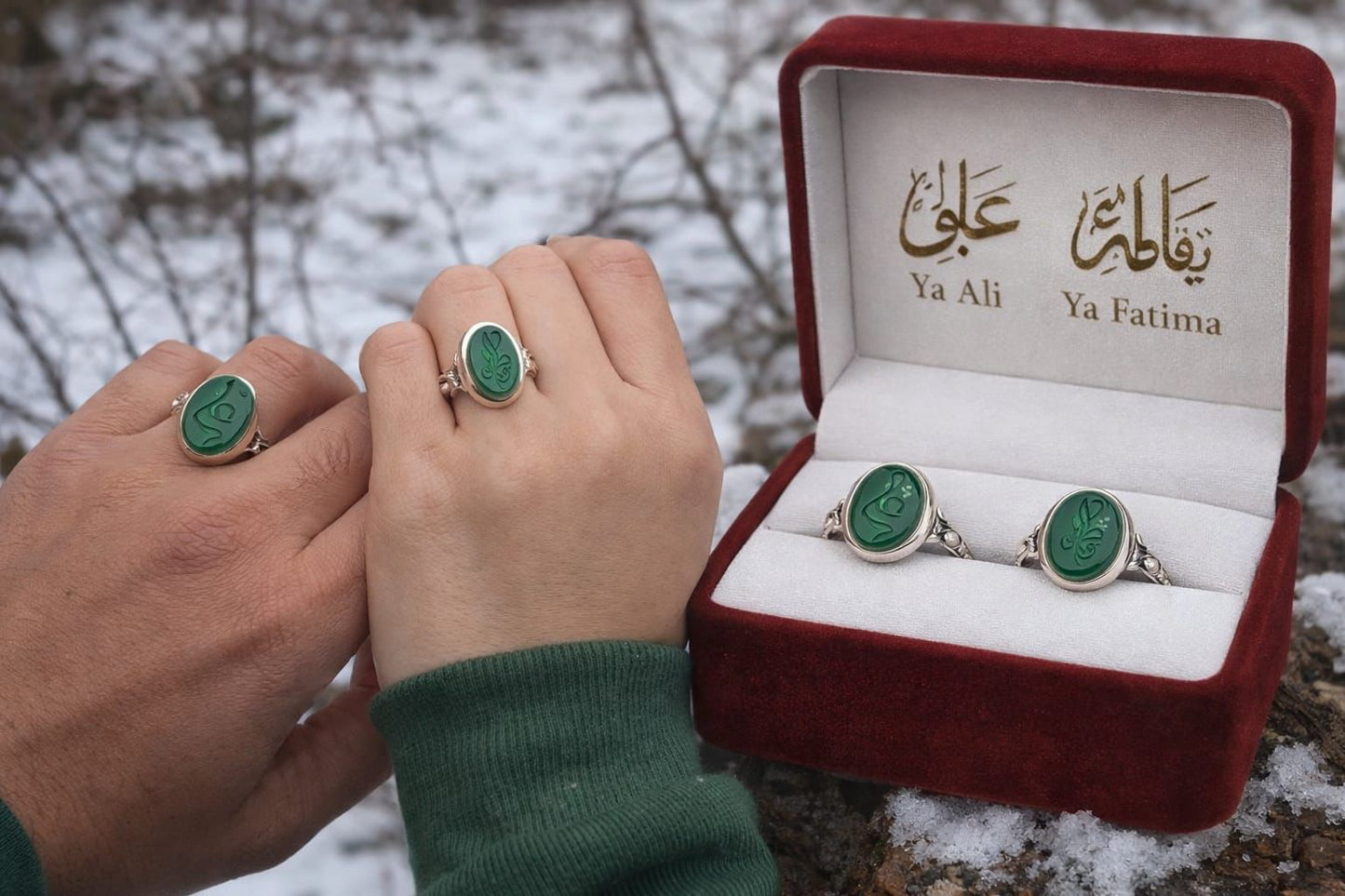 Ya Moula Ali (AS) & YA Fatima (SA) Couple Ring