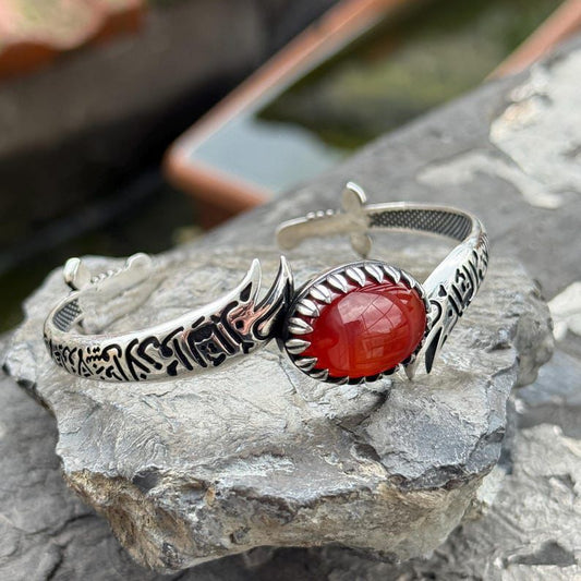 Moula Ali (AS) Aqeeq Stone Zulfiqar Bracelet