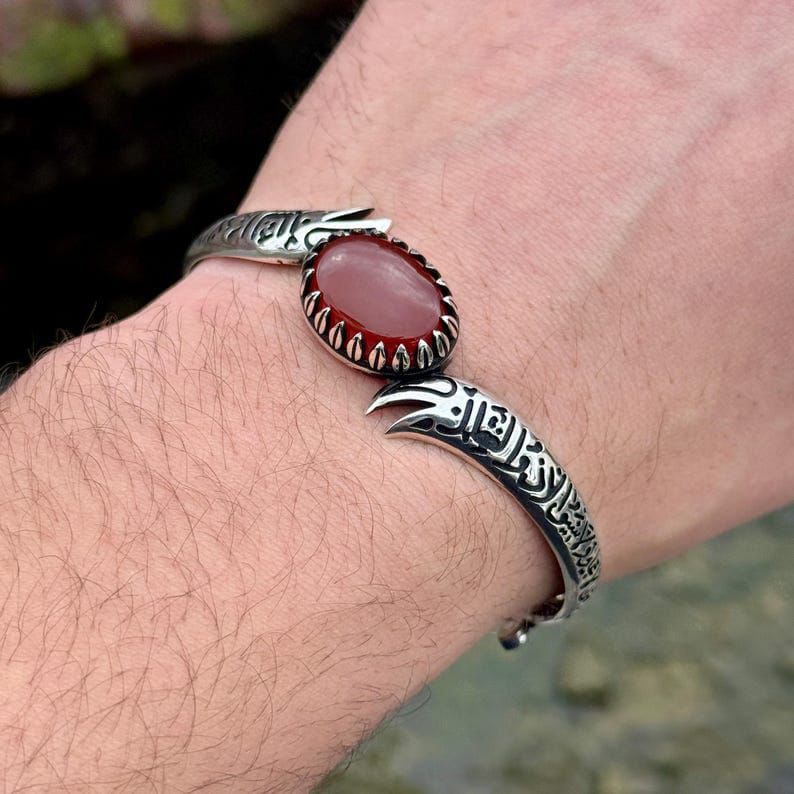 Moula Ali (AS) Aqeeq Stone Zulfiqar Bracelet
